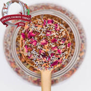 The Chai Box | Lavender Nights - Caffeine Free Rooibos Lavender Tea - 6.0oz pouch with aromatic dried floral accents and cardamom, inspired by Himalayan valleys.