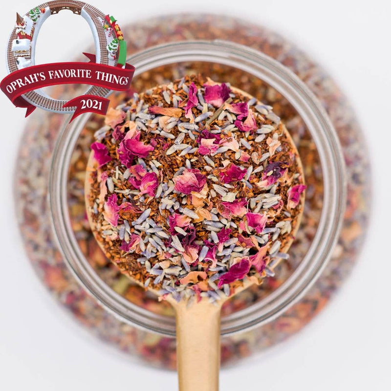 The Chai Box | Lavender Nights - Caffeine Free Rooibos Lavender Tea - 6.0oz pouch with aromatic dried floral accents and cardamom, inspired by Himalayan valleys.