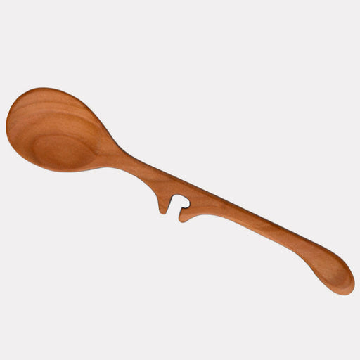 Jonathan's Spoons Cherry Wood Ladle from the Lazy Spoon® + Ladle Collection, elegantly rests on pots, ensuring mess-free serving with style and practicality.