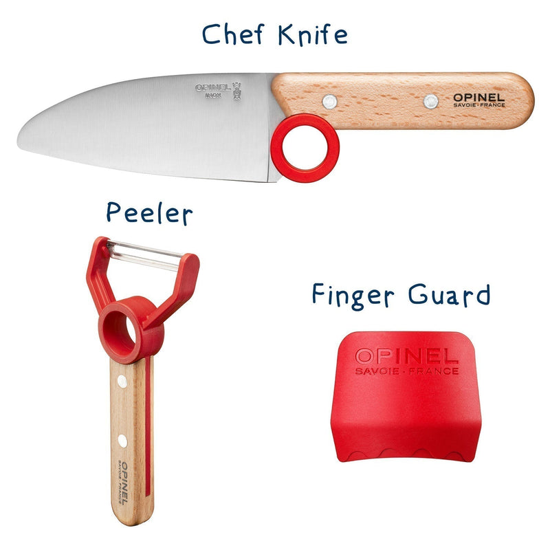 Opinel | Le Petit Chef 3pc Knife Set, Navy
