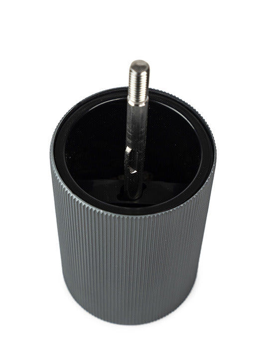 Peugeot | Line Pepper Mill, Aluminum + Beechwood, Carbon Finish, 7 inches