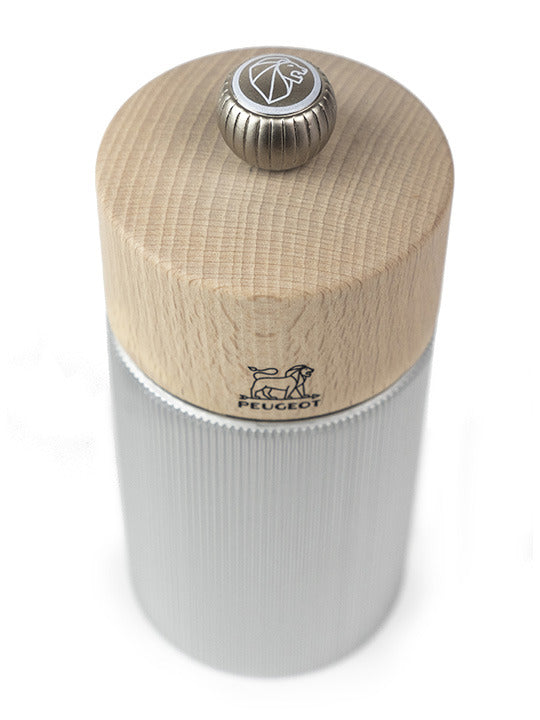 Peugeot | Line Salt Mill Aluminum & Beechwood 5 Inches, Natural