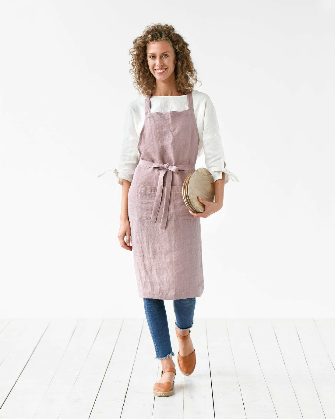 MagicLinen | Linen Bib Aprons - Woodrose — Athens Cooks