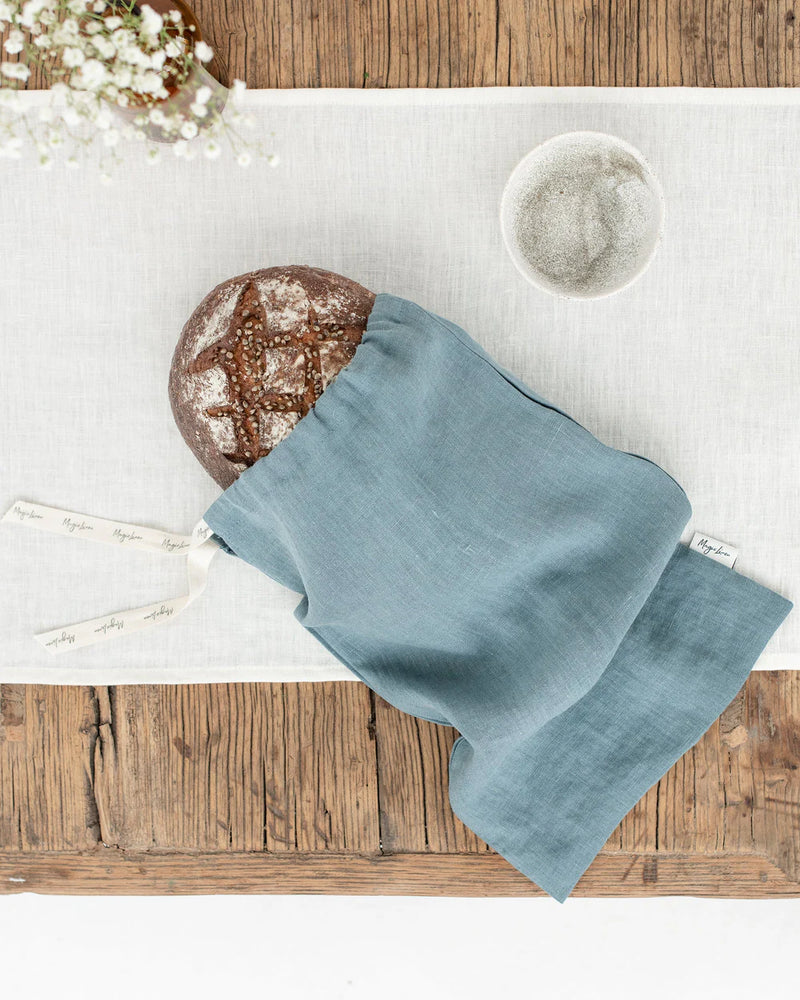 MagicLinen | Linen Bread Bags - Woodrose, a breathable, moisture-wicking linen bag designed to keep bread fresh, adding elegance to your kitchen.
