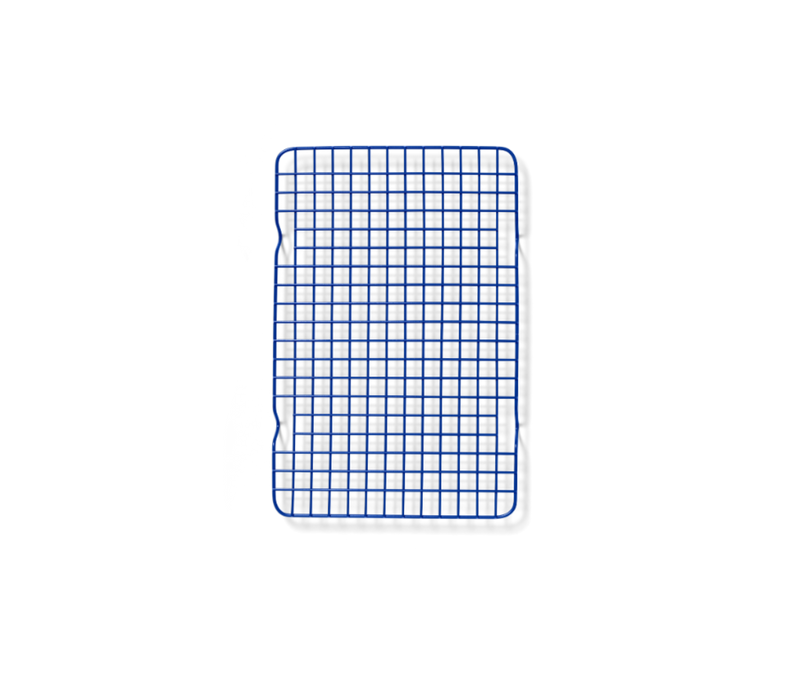 Great Jones | Little Chill - Blueberry cooling rack, designed for uniform cooling, fits quarter-sized sheet pans, perfect for baking cookies or frying chicken.