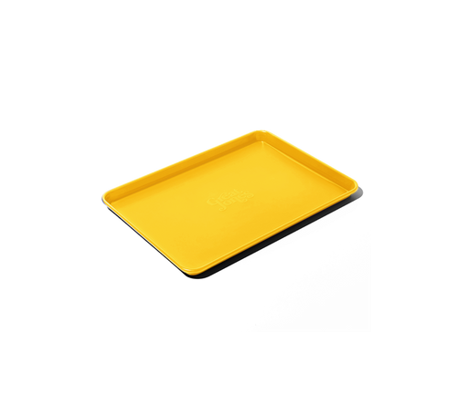 Great Jones | Little Sheet - Pepper, a compact, quarter-sized nonstick baking tray, ideal for small ovens, perfect for cookies or reheating, showcased in Athens Cooks' curated kitchenware.
