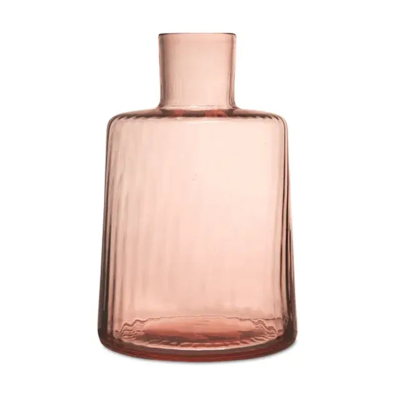 Match | Low Carafes - Rose Quartz: A sleek pink glass carafe, ideal for serving beverages, epitomizing Athens Cooks' elegant kitchen and dining collection.
