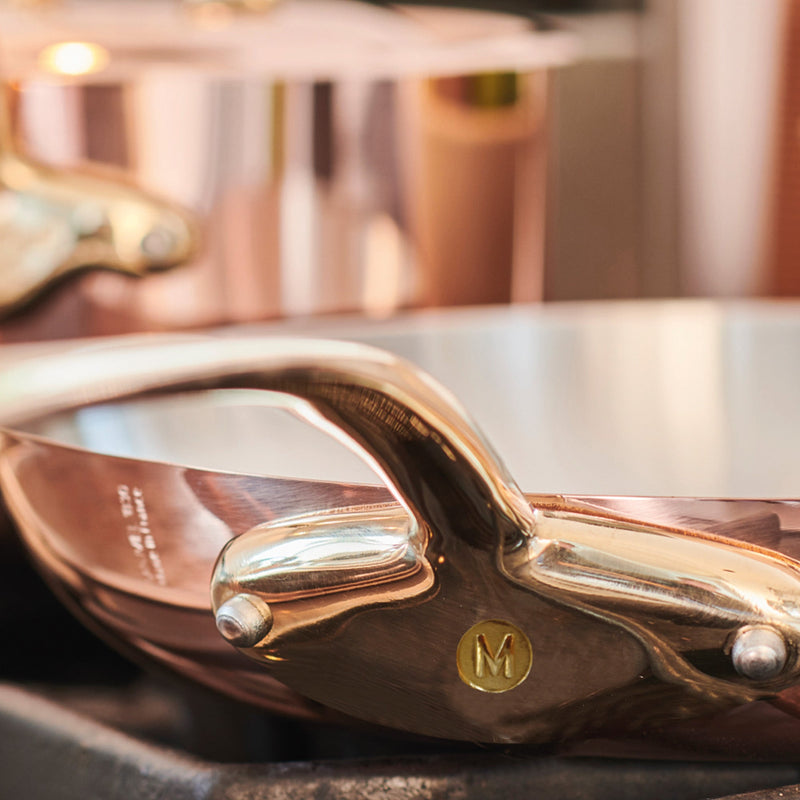 Mauviel | M'200 B Copper Cookware Set With Brass Handles, 12-Piece