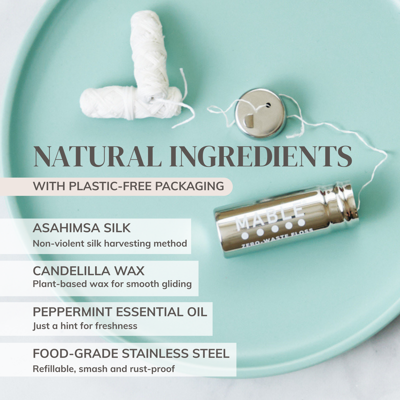 MABLE | Stainless Steel Floss Container