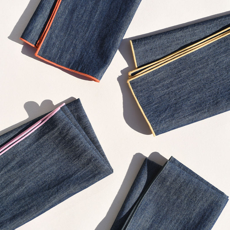Atelier Saucier | Rainbow Denim Napkins