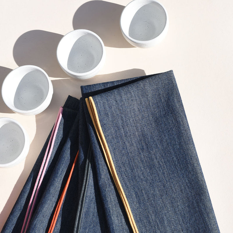 Atelier Saucier | Rainbow Denim Napkins