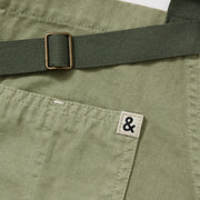 Hedley & Bennett Essential Apron, Matcha Green — construction detail