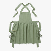 Hedley & Bennett Pinafore Apron, Matcha Green — front view