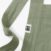 Hedley & Bennett Pinafore Apron, Matcha Green — construction detail