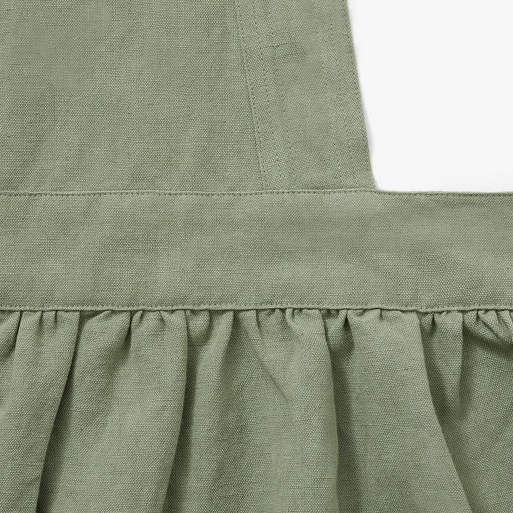 Hedley & Bennett Pinafore Apron, Matcha Green — apron detail
