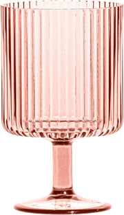 TarHong | Mesa Stacking Goblet - Pink, an acrylic goblet mimicking glass, ideal for outdoor or poolside use, shatterproof and part of a durable, stylish drinkware collection.