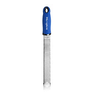 Microplane | Premium Zester, Grater - Classic Blue: Stainless steel blade with blue grip, ideal for zesting citrus and grating hard cheeses, ginger, or garlic.