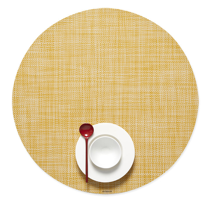 Chilewich | Mini Basketweave Round Placemats - Ochre