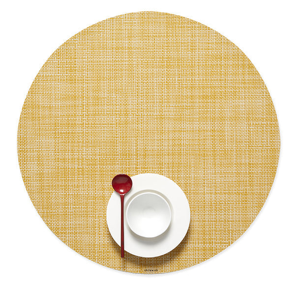 Chilewich | Mini Basketweave Round Placemats - Ochre
