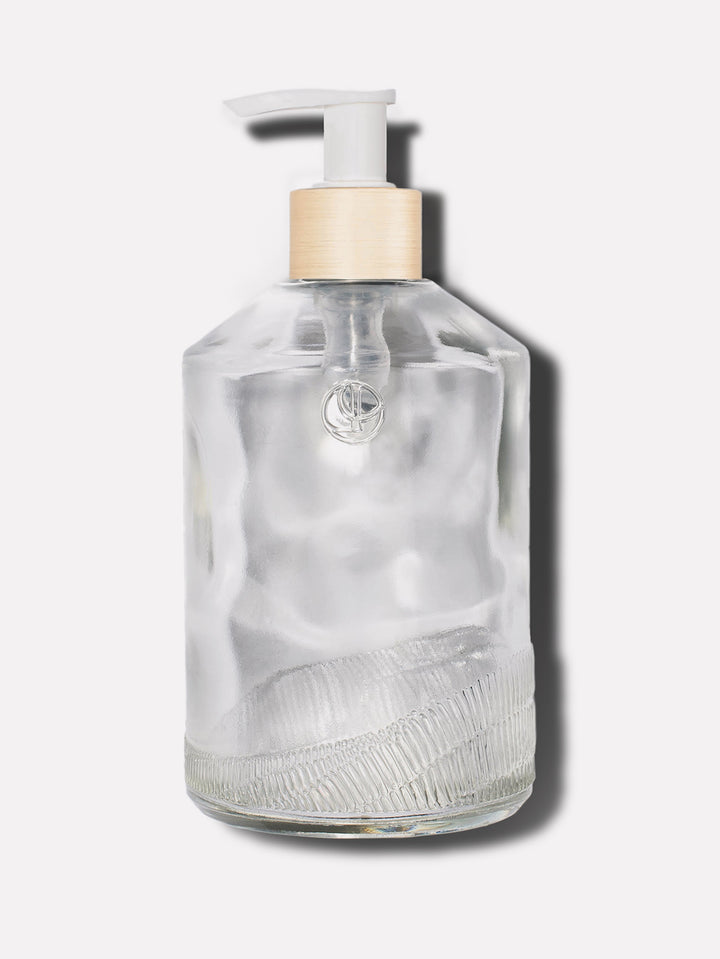 L'AVANT Collective | Empty Glass Bottle Clear, White Pump