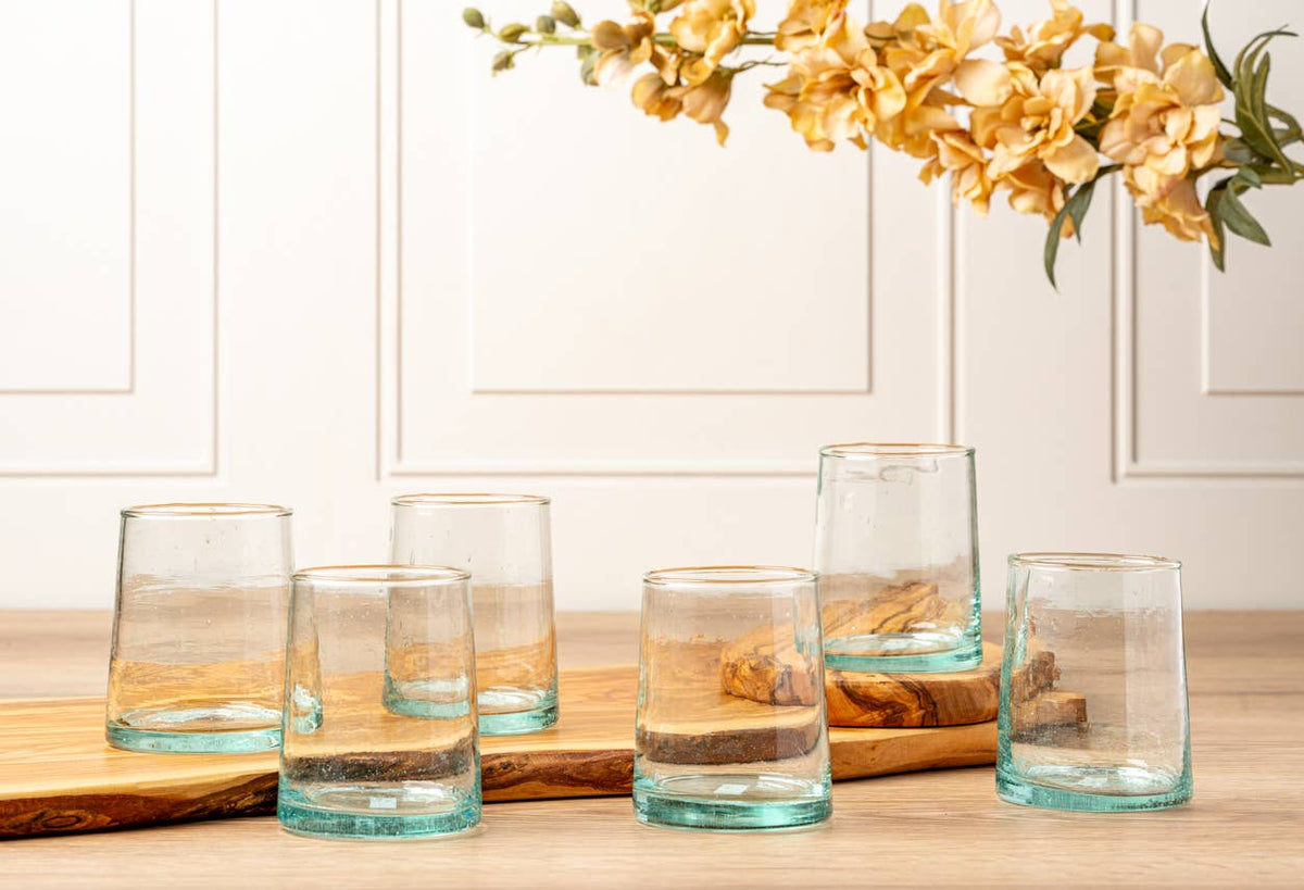 Moroccan Cone Clear Glassware, Small