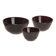 Vintage Inspired Glass Mixing Bowl Set from Mosser: three nesting bowls in flint glass, ideal for mixing or serving, showcasing classic craftsmanship and durability.