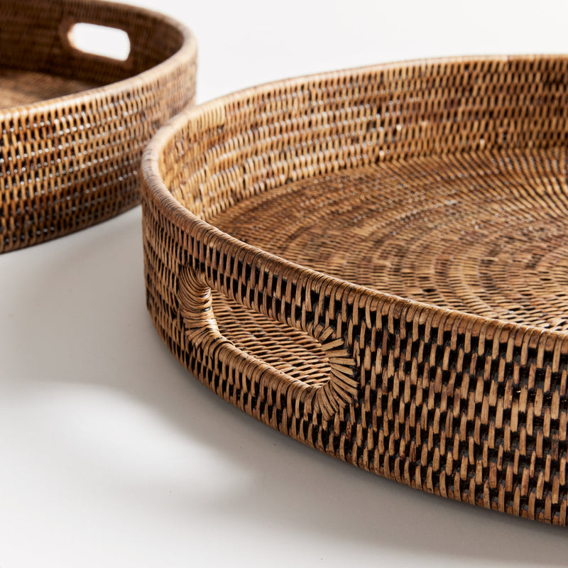 Napa Home & Garden | Burma Rattan Round Ottoman Trays Large