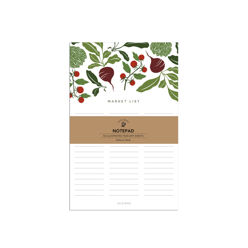 HAZELMADE | "Market List" Veggies Notepad