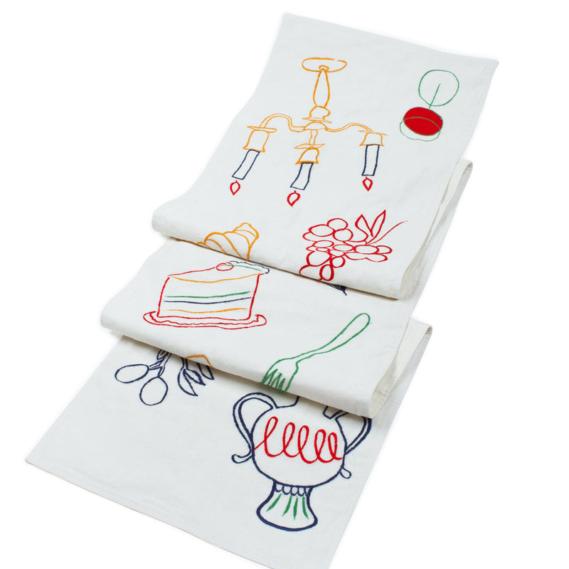 Misette | Fête Linen Embroidered Runner