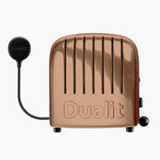 Dualit | 2 Slice Classic Toaster, Copper, featuring top slots, side levers, and browning sensor; embodies craftsmanship and functionality, ideal for Athens Cooks' curated kitchen collection.