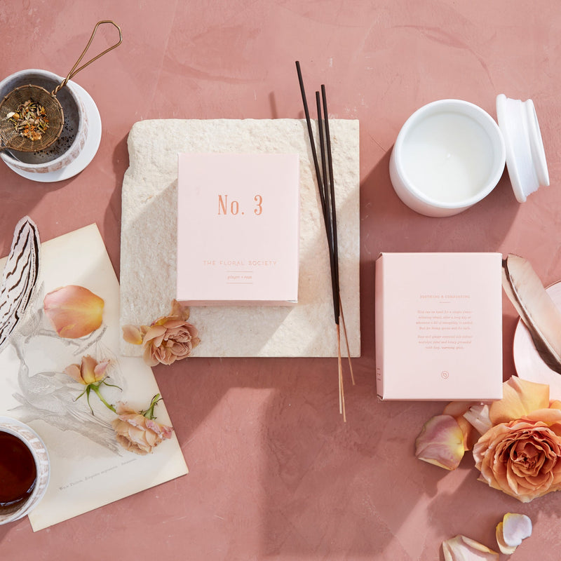 The Floral Society | Soy Wax Candle, No. 3 Ginger + Rose