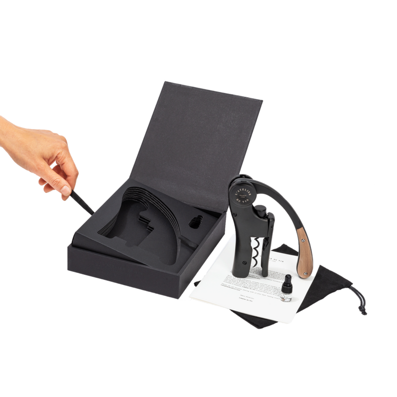 L'Atelier du Vin | Lever Wine Opener, OENO MOTION WOOD & BLACK