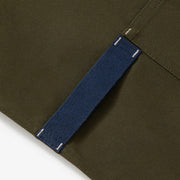 Hedley & Bennett | Essential Aprons - Tahoe Pine: Durable cotton canvas apron with adjustable neck strap, long waist ties, and multiple pockets for versatile kitchen use.