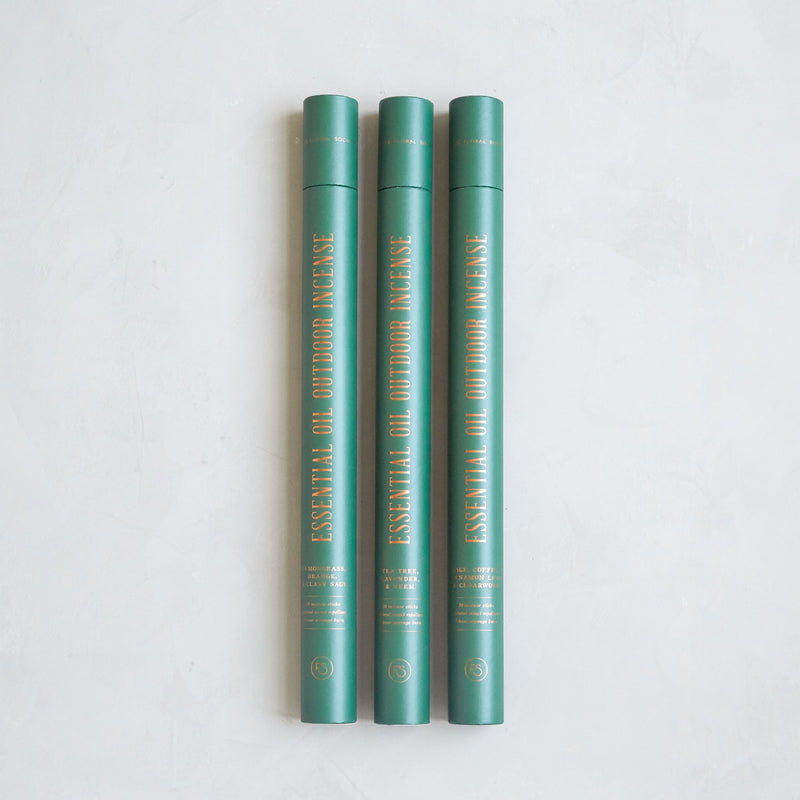The Floral Society | Essential Oil Outdoor Incense, Tea Tree, Lavender, Neem