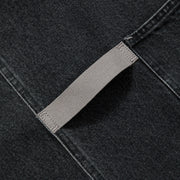 Hedley & Bennett Essential Apron, Oyster Gray Denim — apron detail