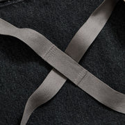 Hedley & Bennett All Day Crossback Apron, Oyster Gray Denim — fabric and construction detail