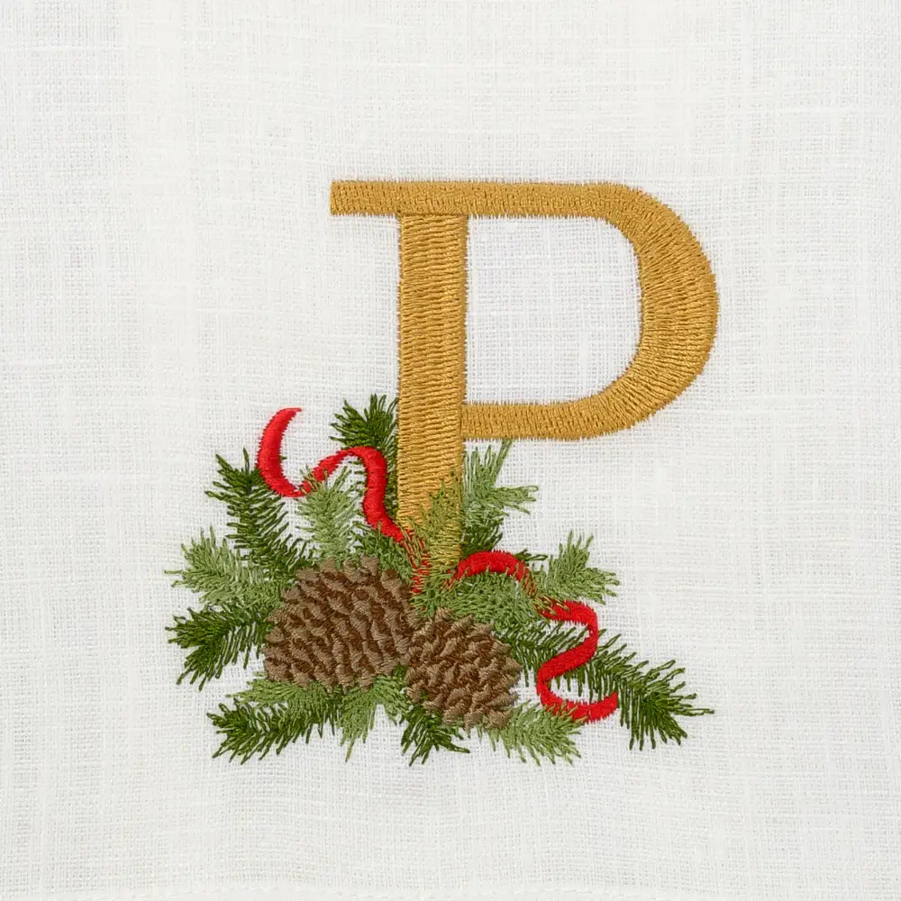 Arte Italica & Crown Linen Designs Monogram Towel - Thumbnail 2