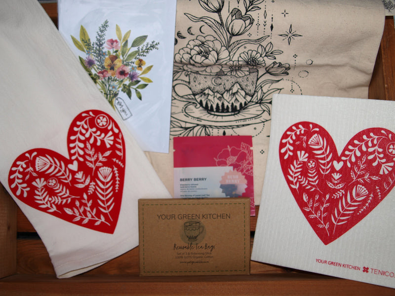 Your Green Kitchen | Folk Bird fabric bowl covers |