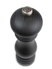 Peugeot | Paris u'Select Wooden Pepper Mill, 12 inches, featuring a tall, turned-wood design with a knurled metal knob and precise grind adjustment system at the base.