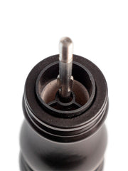 Close-up of Peugeot Paris u'Select Pepper Mill's spindle, highlighting its precision grind adjustment mechanism, ideal for fine-dining enthusiasts.