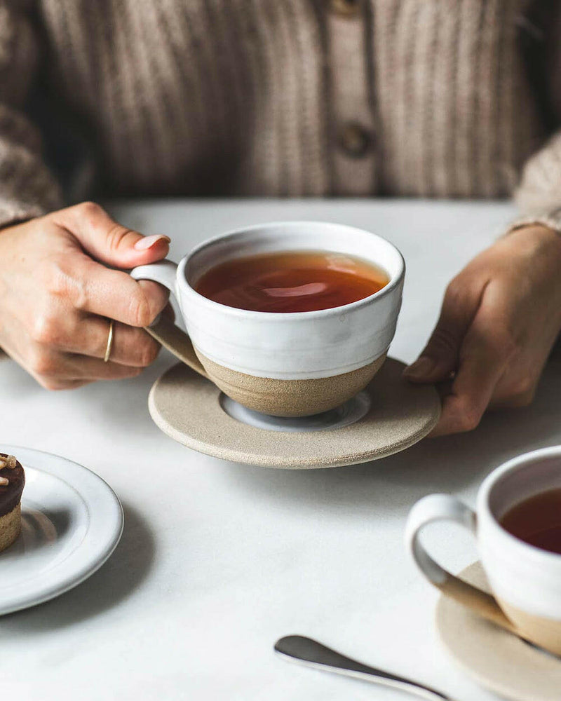 Farmhouse Pottery | Pantry Mugs - Small | 8oz: Handcrafted American stoneware mug with a smooth, rounded shape, ideal for cozy mornings or relaxing evenings, enhancing your hot beverage experience.