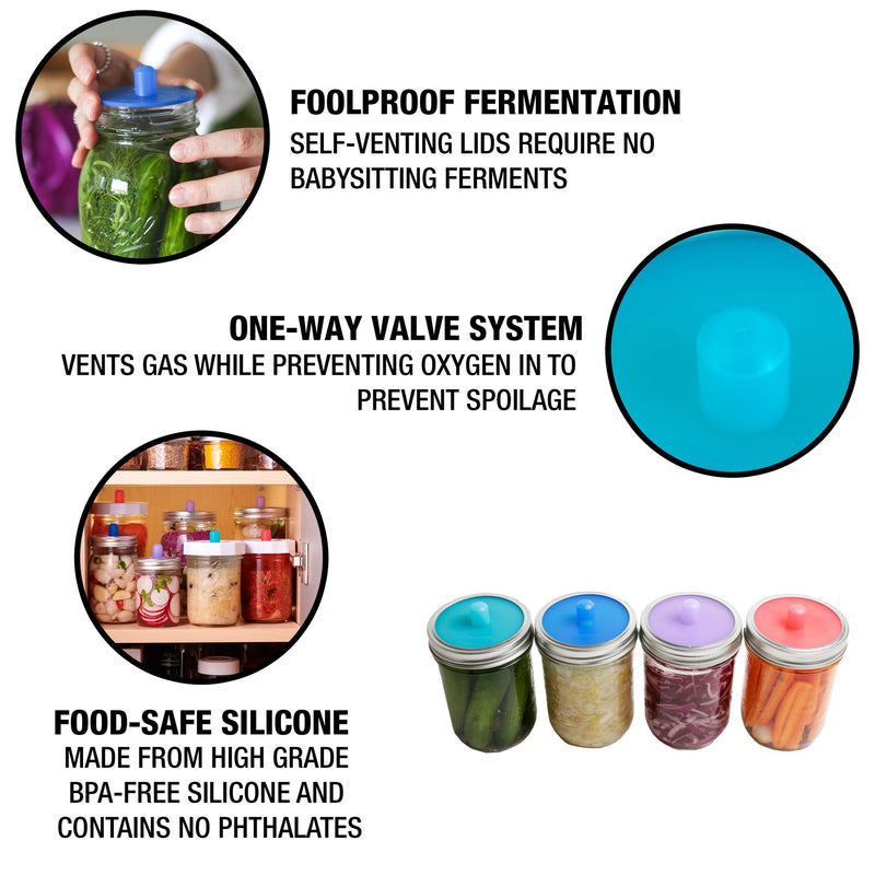 Masontops | Fermentation Airlocks, Wide Mouth