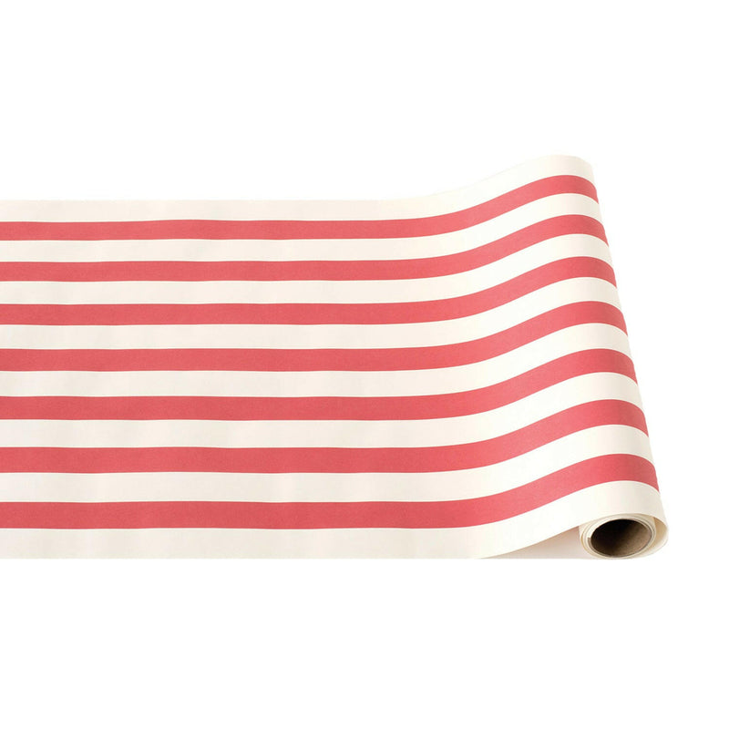 Hester & Cook | Patriotic Collection - Red Classic Stripe Runner, perfect for festive gatherings, enhances table decor with its elegant design, embodying patriotic pride and unity.