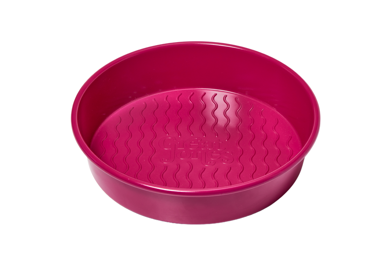 Great Jones | Patty Cake - Broccoli: a durable baking dish with a wavy, corrugated bottom, ideal for easy release and even, golden baking results.