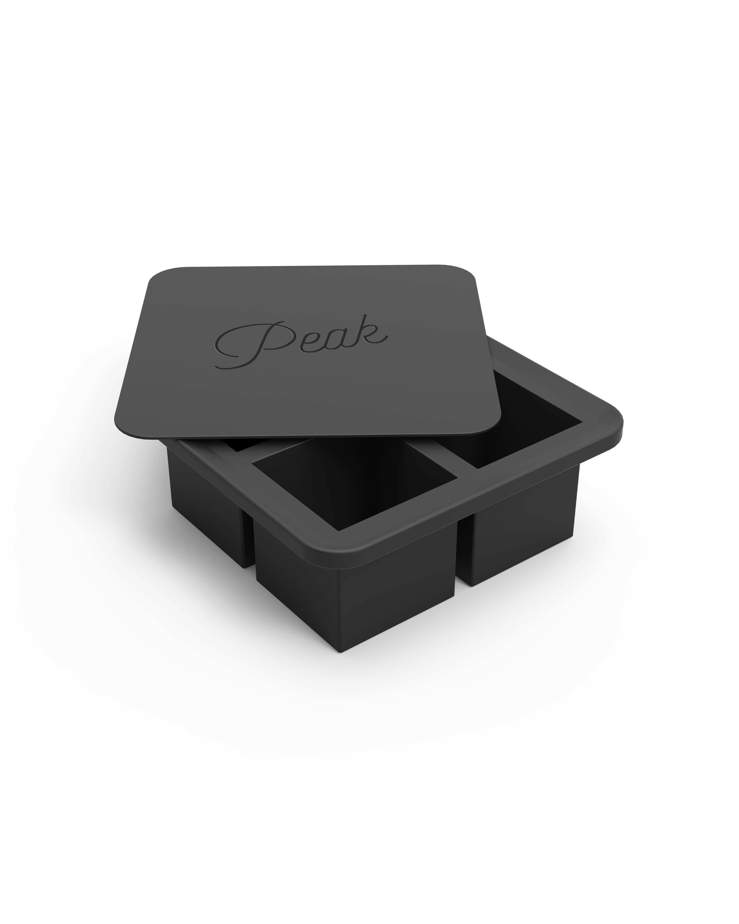 W&P Peak Reusable Silicone Ice Trays - Charcoal Extra Large