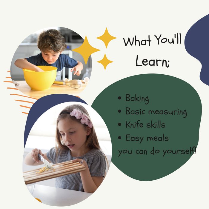 "Kids can cook, too!" Summer Camp: June 17th - 20th, 2024; Ages 6-9