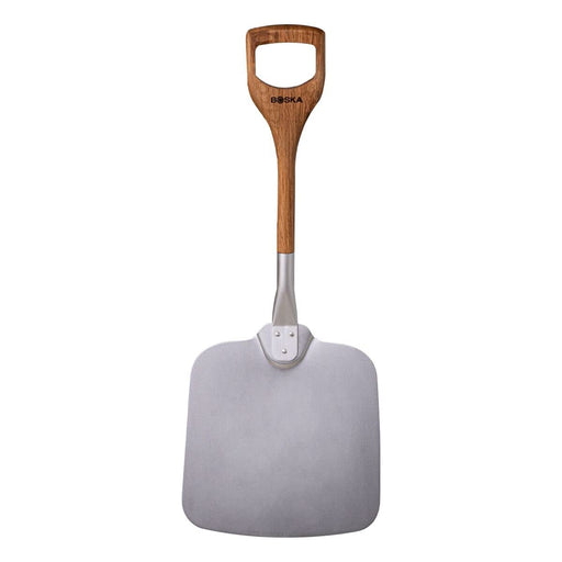 Boska | Pizza Peel Shovel with a D-shaped wooden handle and square metal blade, ideal for sliding pizzas up to 30cm in ovens or BBQs.
