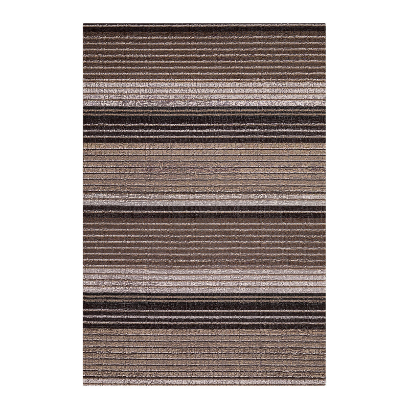 Chilewich Pleat Stripe Shag Mat in Oyster, 24 by 36 inches