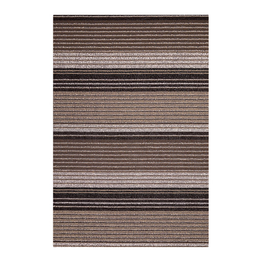 Chilewich Pleat Stripe Shag Mat in Oyster, 24 by 36 inches