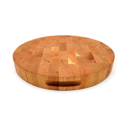 Round cherry end grain cutting board by J.K. Adams, 16 inches, ideal for professional kitchen use, available at Athens Cooks.